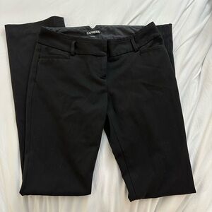 Express Black Low-Waisted Columnist Trouser Pants